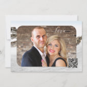 Polar Beer QR Code Photo Winter Save the Date Kaar (Achterkant)