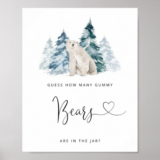 Polar beer Raad hoeveel gummy beren Poster (Voorkant)