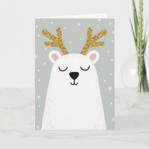 Polar Beer Rendier Kerstkaart Kaart