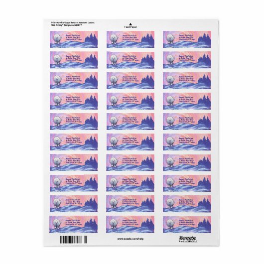 Polar Beer Return Address Labels (Full Sheet)