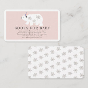 Polar Beer Roze Meisje Boeken voor Baby Informatiekaartje