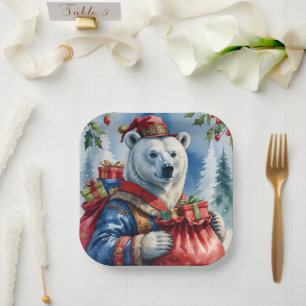 Polar Beer Santa Christmas Design Papieren Bordje