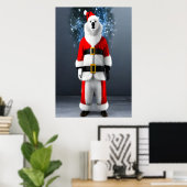 Polar Beer Santa Claus | AI Art Poster (Thuiskantoor)