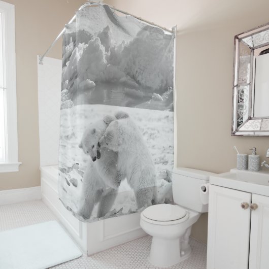 Polar Beer Shower Curtain Douchegordijn (In situ)