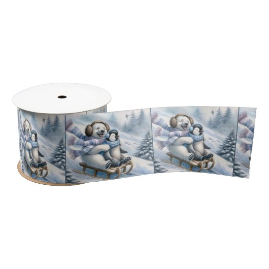 Polar Beer Sledding met een pinguïn Lint (Spoel)