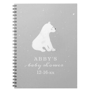 Polar Beer Sneeuwneutraal Baby shower Guest Book Notitieboek