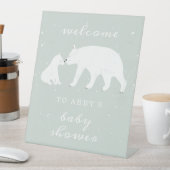 Polar Beer Snow Boy Mama Baby shower Welkom Reclamebord Met Voetstuk (Insitu)