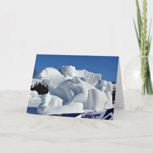 Polar Beer Snow Sculpture, Quebec, Canada Bedankkaart