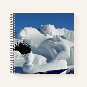 Polar Beer Snow Sculpture, Quebec, Canada Notitieboek