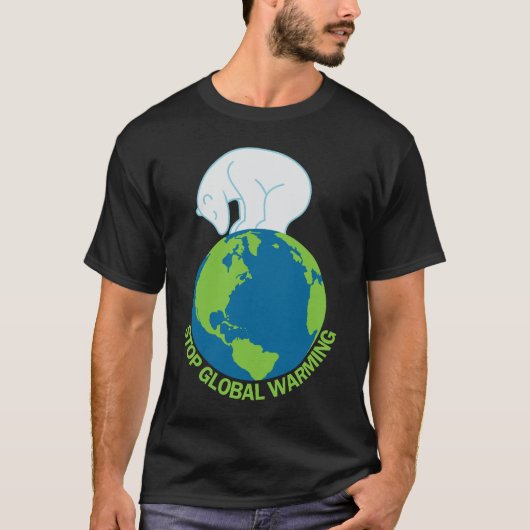 Polar Beer Stop Global Warming TShirt (Voorkant)