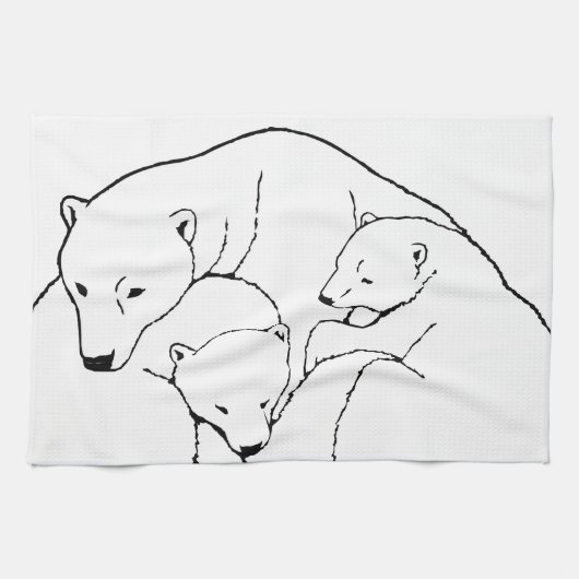 Polar Beer Towel moeder en Beer Tea Towel Theedoek (Horizontaal)