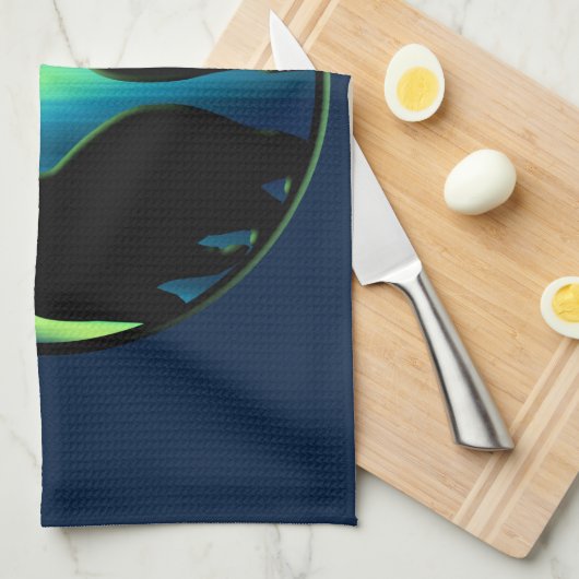 Polar Beer Towel Northern Lights Beer Tea Towel Theedoek (Quarter Fold)