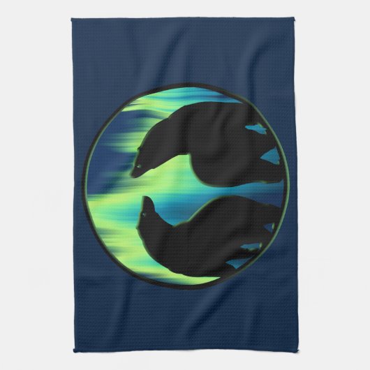 Polar Beer Towel Northern Lights Beer Tea Towel Theedoek (Verticaal)
