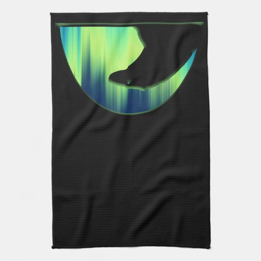 Polar Beer Towel Northern Lights Beer Tea Towel Theedoek (Verticaal)