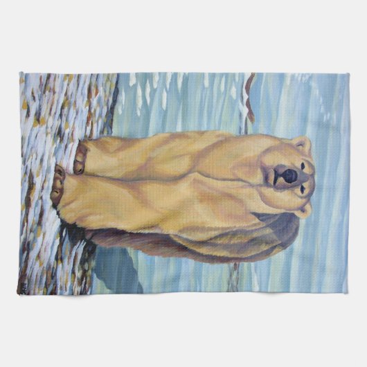 Polar Beer Towel Polar Beer Art Tea Towel Gift Theedoek (Horizontaal)