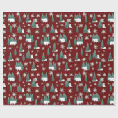 Polar Beer Tree Boerderij Cadeaupapier (Vlak)