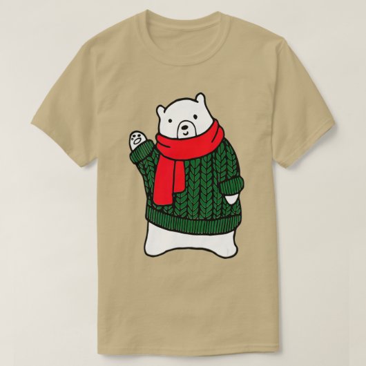 Polar Beer Ugly KerstSweater Winter T-shirt (Design voorkant)