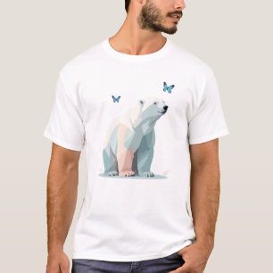 Polar Beer Vector Schilderen Schattige Fun Animal  T-shirt