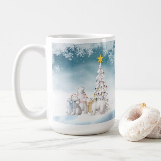 Polar Beer Vrolijk Kerstmis Koffie Mok (Met donut)