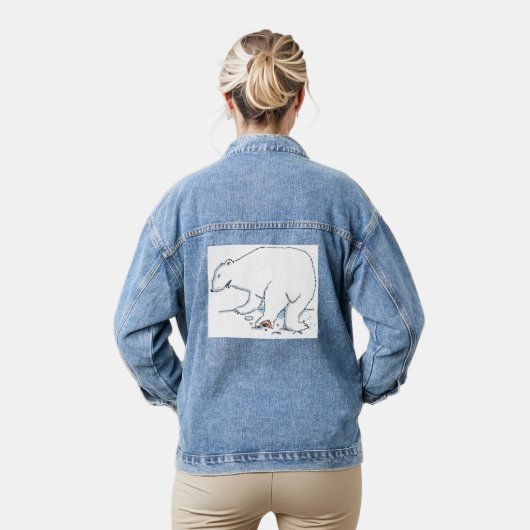 Polar Beer vrouwen denim jas Jacket (Model)