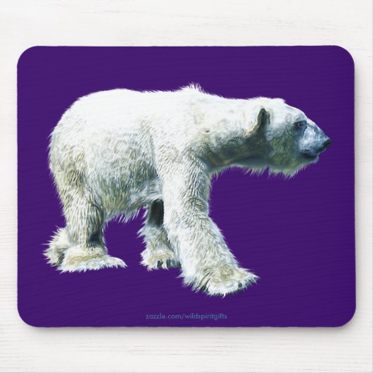 POLAR BEER Walking Wildlife Mousepad Muismat (Voorkant)