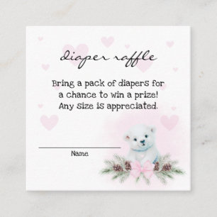 Polar Beer welp Baby shower Luier Raffle Aanvraag Informatiekaartje