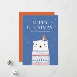 Polar Beer Wenskaart. Indigo Feestdagenkaart