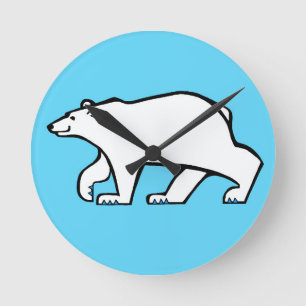 POLAR BEER- Wildlife -Arctic Blue Ronde Klok