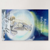 Polar Beer Winter Baby shower Legpuzzel (Horizontaal)