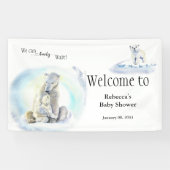 Polar Beer Winter Baby shower Welkom Spandoek (Horizontaal)