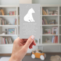 Polar Beer Winter Gray Baby shower Book Request