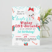 Polar Beer Winter One-derland Verjaardag Kaart (Staand voorkant)