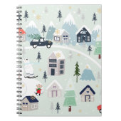 Polar beer winterlandschap, Kerstmis achtergrond. Notitieboek (Voorkant)