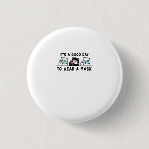 Polar Beer Zwart Beer Dragen Gezichtsmasker Leuk G Ronde Button 3,2 Cm