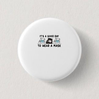 Polar Beer Zwart Beer Dragen Gezichtsmasker Leuk G Ronde Button 3,2 Cm