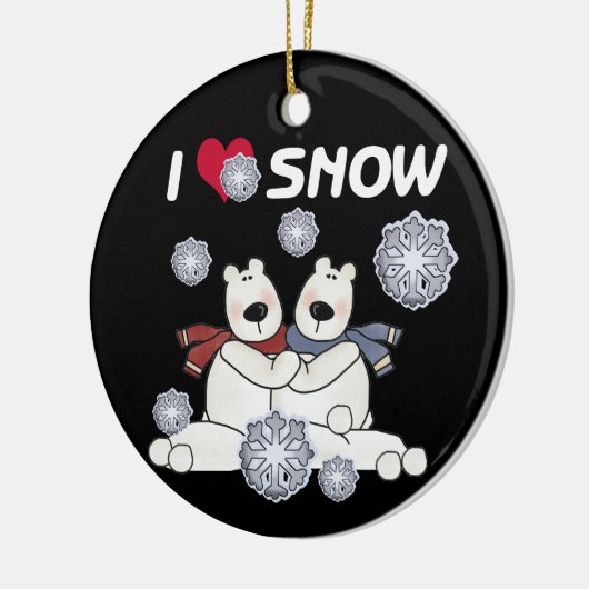 Polar Beren Ik hou van Snow Keepsake Ornament (Links)