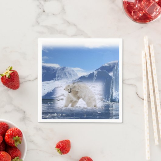 Polar Beren papieren servetten (Insitu)