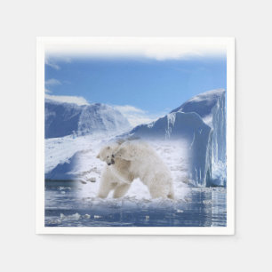 Polar Beren papieren servetten