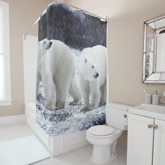 Polar Beren Shower Curtain Douchegordijn (In situ)