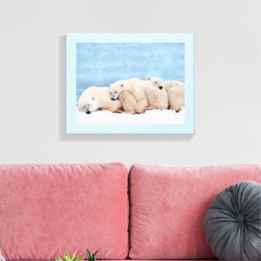 Polar Beren verpakt Canvas (Insitu (Woonkamer))