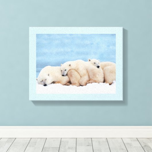Polar Beren verpakt Canvas (Insitu (Houten vloer))
