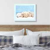 Polar Beren verpakt Canvas (Insitu (Slaapkamer))