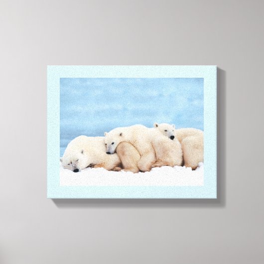 Polar Beren verpakt Canvas (Voorkant)
