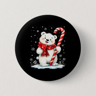 Polar Christmas Beer Snoep Sjaal Kinder Ronde Button 5,7 Cm