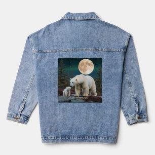 Polar Elegance onder het maanlicht Denim Jacket