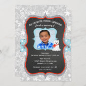 Polar Express Boy Foto van Birthday Uitnodiging (Voorkant / Achterkant)