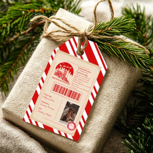 Polar Express Christmas Ticket Cadeaulabel