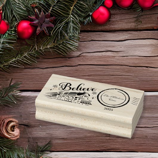 Polar Express Christmas Ticket Rubberstempel