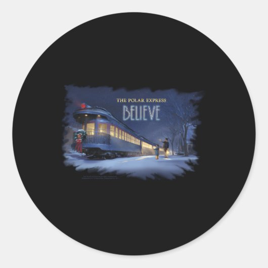 Polar Express gelooft Ronde Sticker (Voorkant)