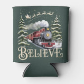 Polar Express Kerstcadeau Geloof Kerstmis Winter Blikjeskoeler (Voorkant)